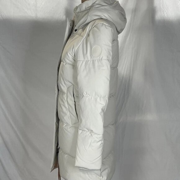 NEW SAVE THE DUCK Women's Parka Hooded Bethany Coat Size XXS Beige - Picture 6 of 7